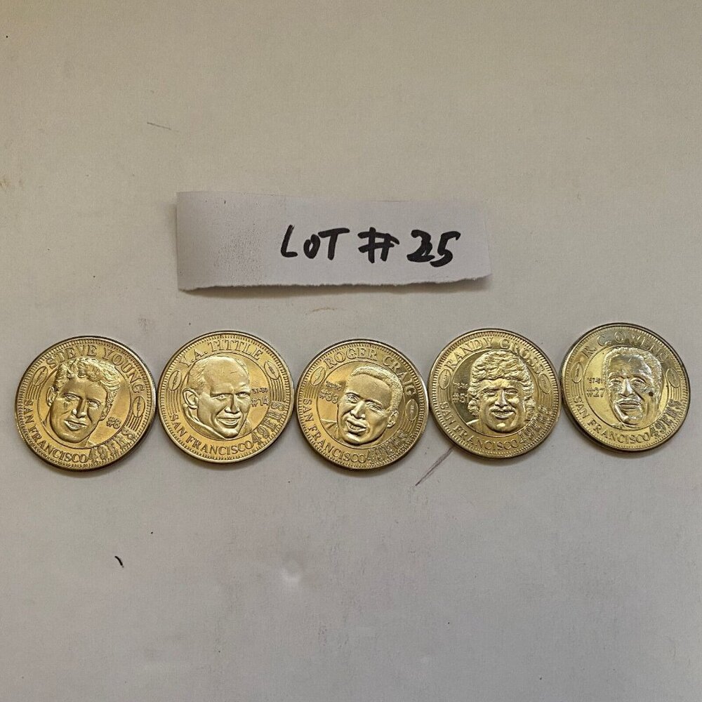 San Francisco 49ers then and now 1994-95 collectable coins 5 of 20 Lot #25